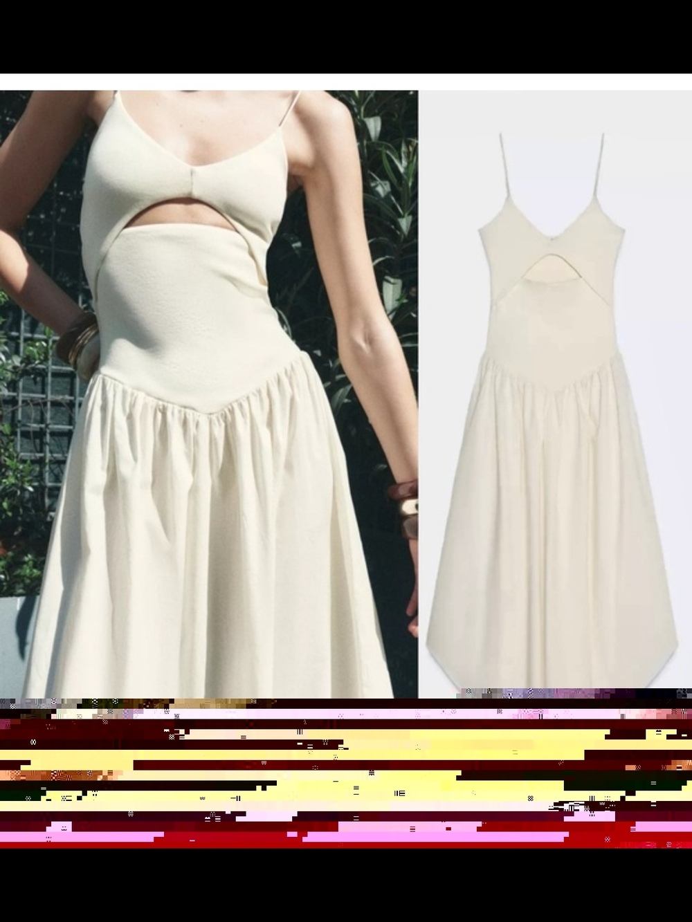 Spaghetti Strap Cutout Midi Dress